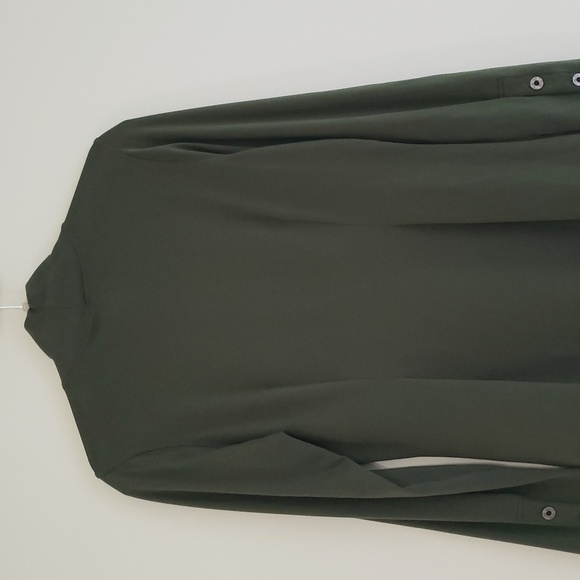 Title Nine Long Sleeve Mock Neck Dress  Green Medium Stretch Travel Athleisure - Picture 9 of 14